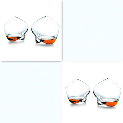 Crystal whiskey glass with wide belly design for enhanced aroma and flavour