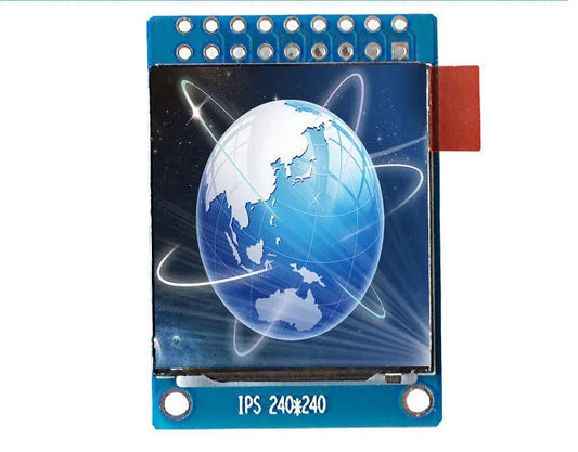 1.3-inch IPS LCD full colour display module with 240x240 resolution and adjustable viewing direction