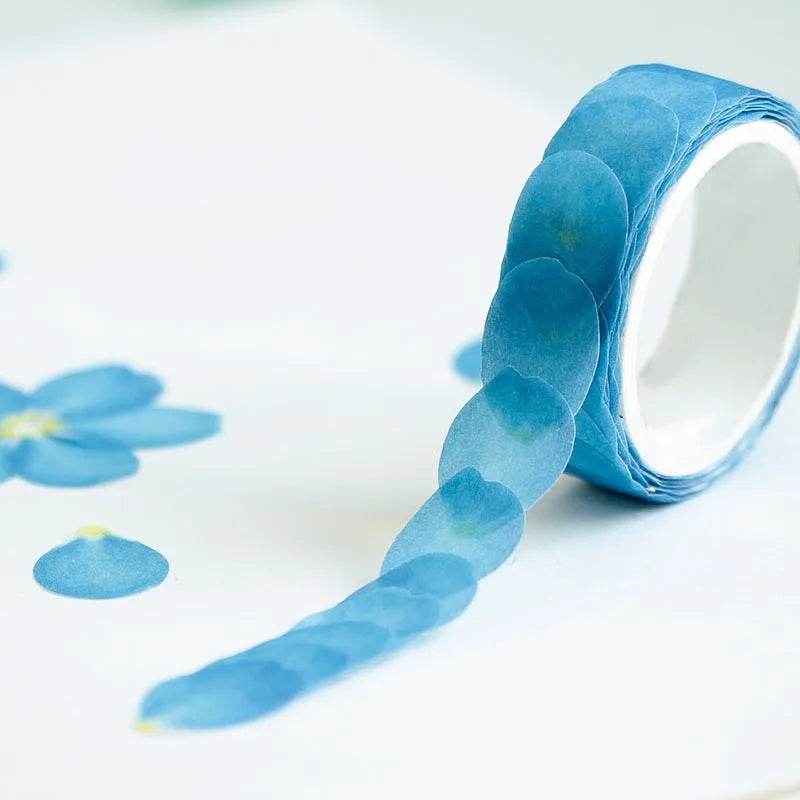 Clover and paper decorative tape roll for hand book stickers with floral patterns
