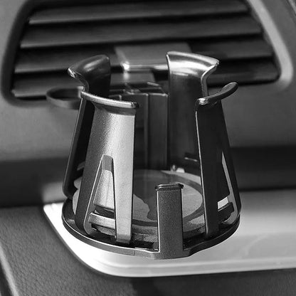 Black ABS car air outlet beverage holder with universal fit for most vehicle models, single car cup holder in colour box