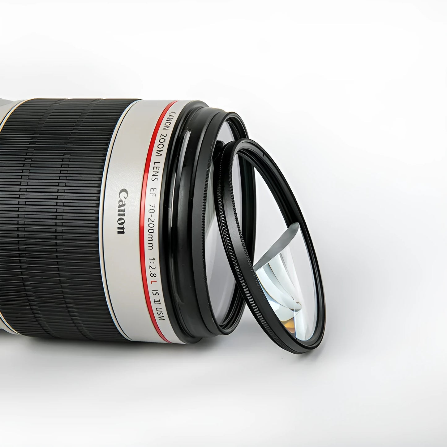 77mm rotatable half moon split focus camera filter with microfiber cloth and storage bag