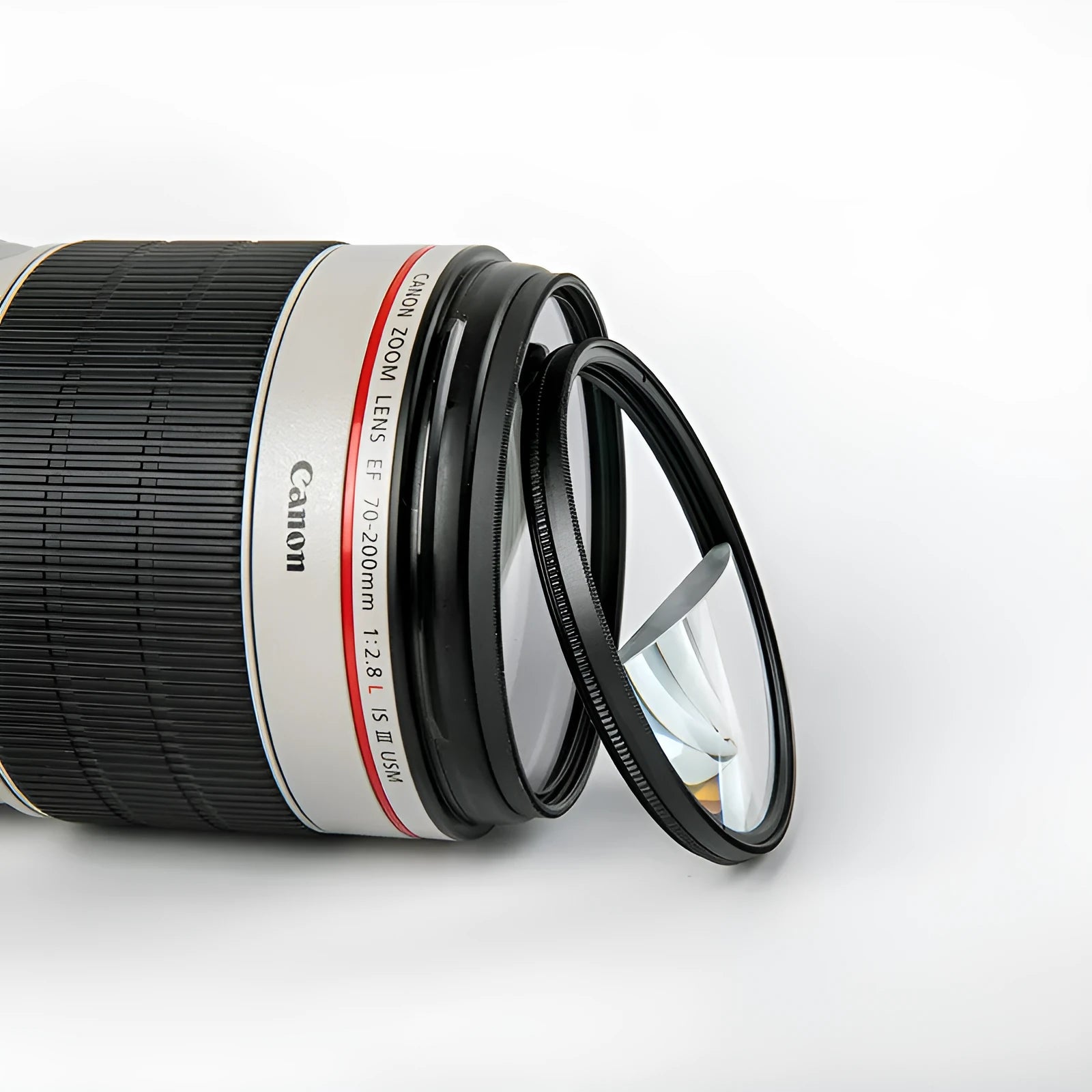77mm rotatable half moon split focus camera filter with microfiber cloth and storage bag