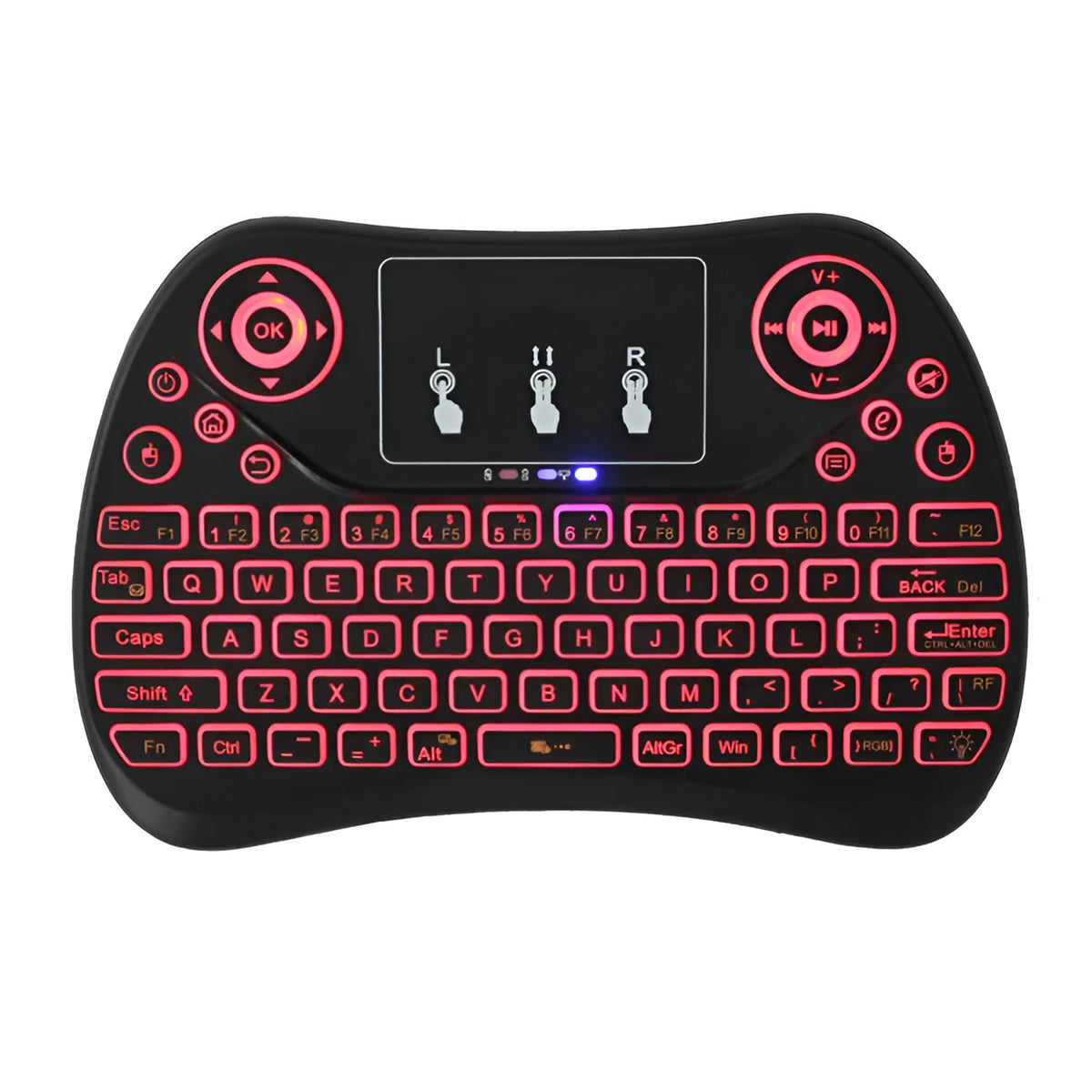 Flying Squirrel mini wireless keyboard with seven-colour backlit English keys