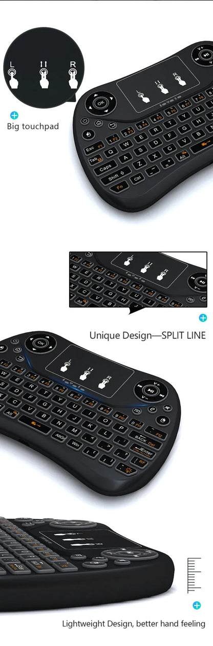 Flying Squirrel mini wireless keyboard with seven-colour backlit English keys