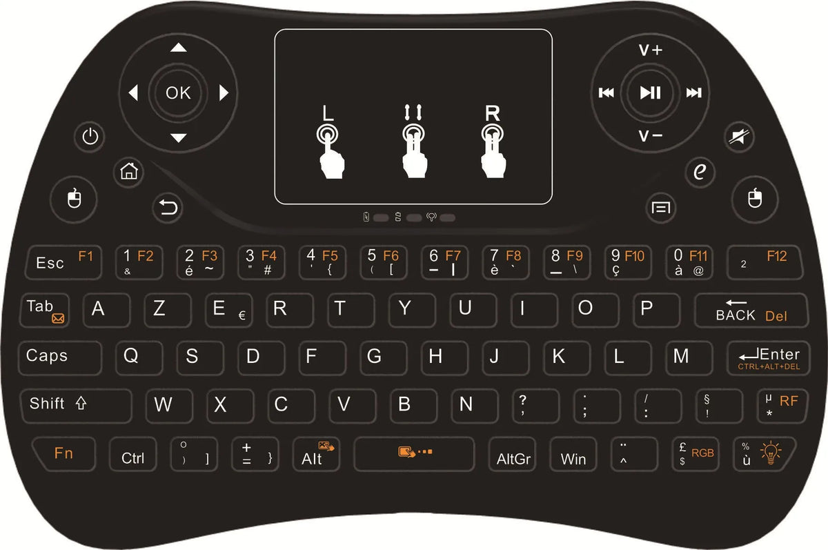 Flying Squirrel mini wireless keyboard with seven-colour backlit English keys