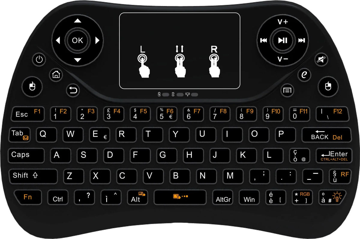 Flying Squirrel mini wireless keyboard with seven-colour backlit English keys