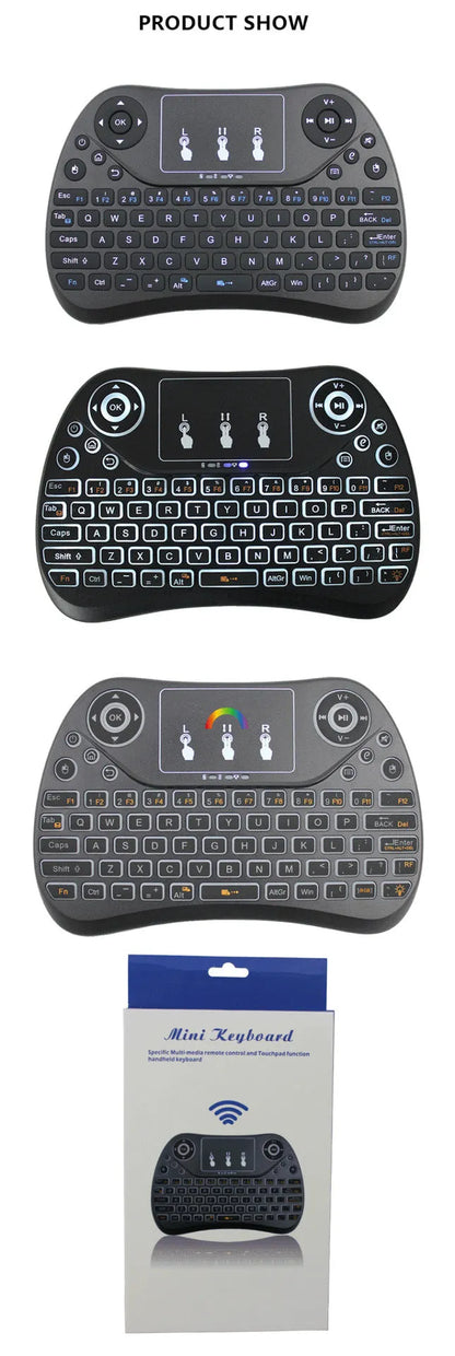 Flying Squirrel mini wireless keyboard with seven-colour backlit English keys