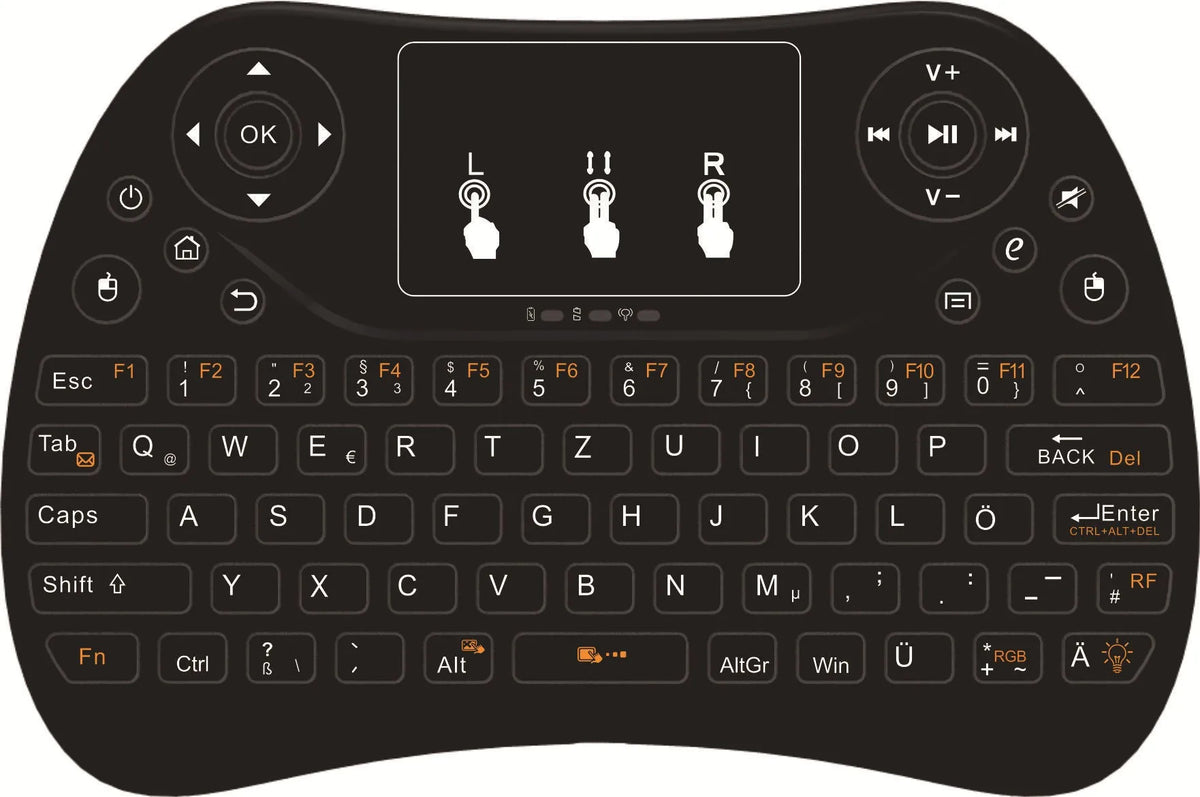 Flying Squirrel mini wireless keyboard with seven-colour backlit English keys