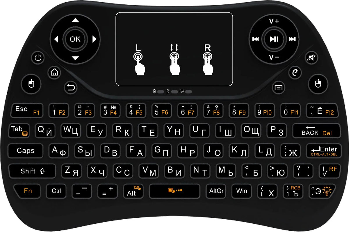 Flying Squirrel mini wireless keyboard with seven-colour backlit English keys
