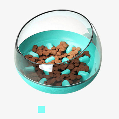 A stylish, space-inspired pet bowl with a slow-feed design to encourage healthier eating habits for dogs and cats.