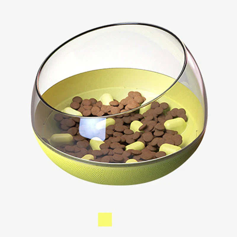 A stylish, space-inspired pet bowl with a slow-feed design to encourage healthier eating habits for dogs and cats.