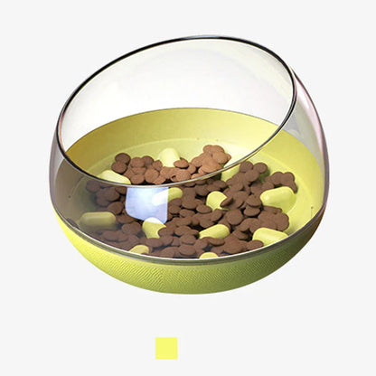 A stylish, space-inspired pet bowl with a slow-feed design to encourage healthier eating habits for dogs and cats.