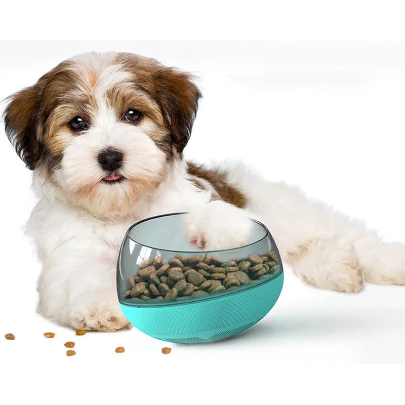 A stylish, space-inspired pet bowl with a slow-feed design to encourage healthier eating habits for dogs and cats.