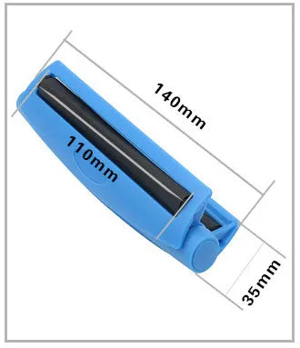 Manual plastic cigarette maker for shredded tobacco in multiple colours with 110mm length