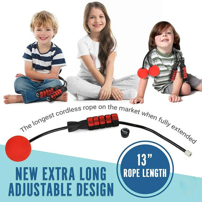 Adjustable weighted cordless jump rope with EVA balls for effective workouts