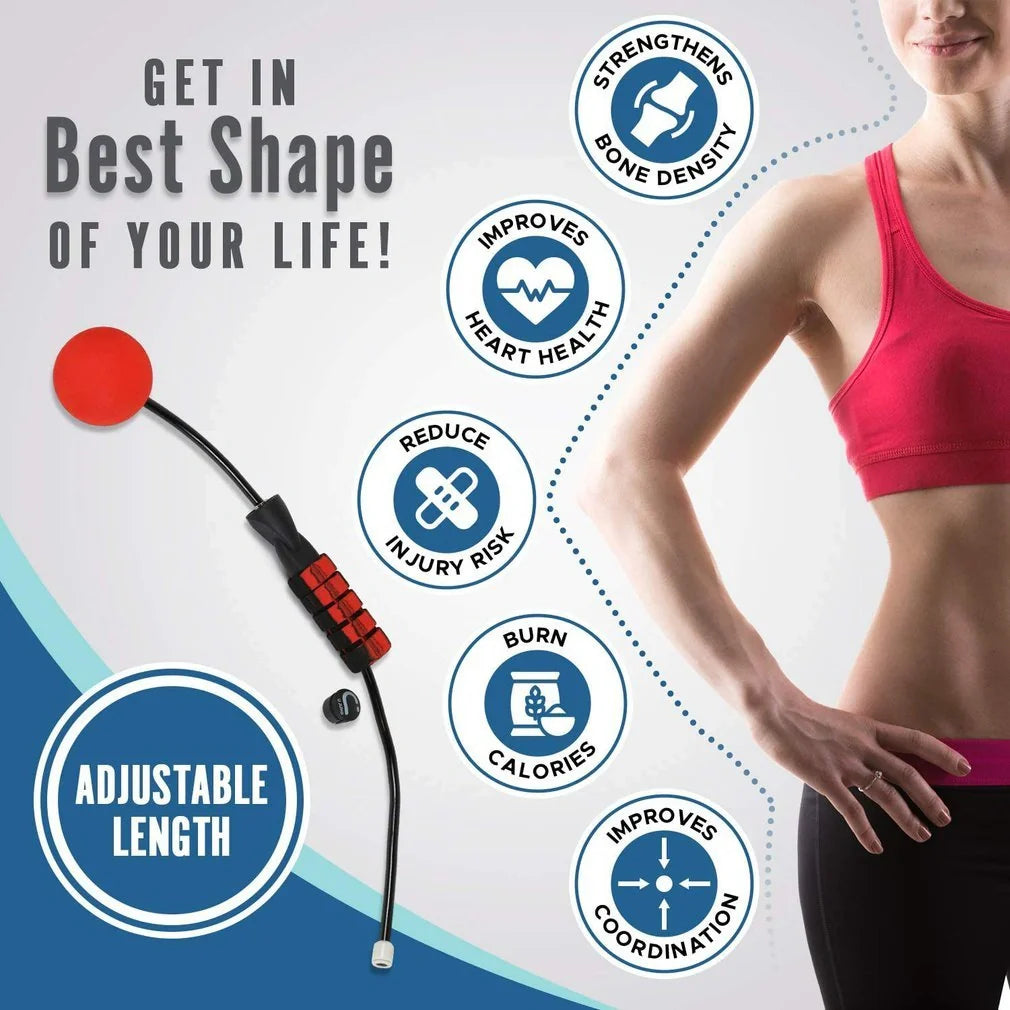 Adjustable weighted cordless jump rope with EVA balls for effective workouts