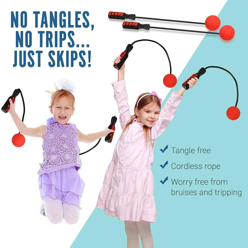 Adjustable weighted cordless jump rope with EVA balls for effective workouts