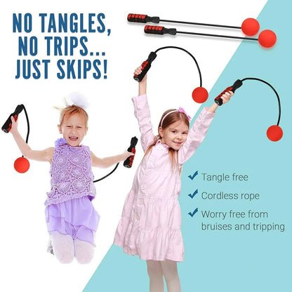 Adjustable weighted cordless jump rope with EVA balls for effective workouts
