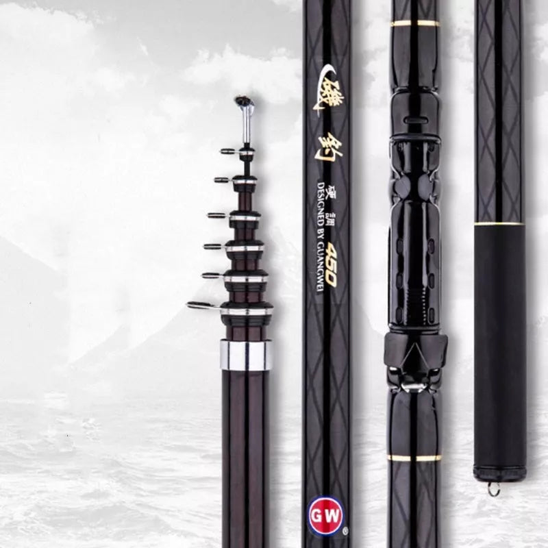 Two-purpose Short Section Rocky Fishing Rod for sea fishing with carbon construction