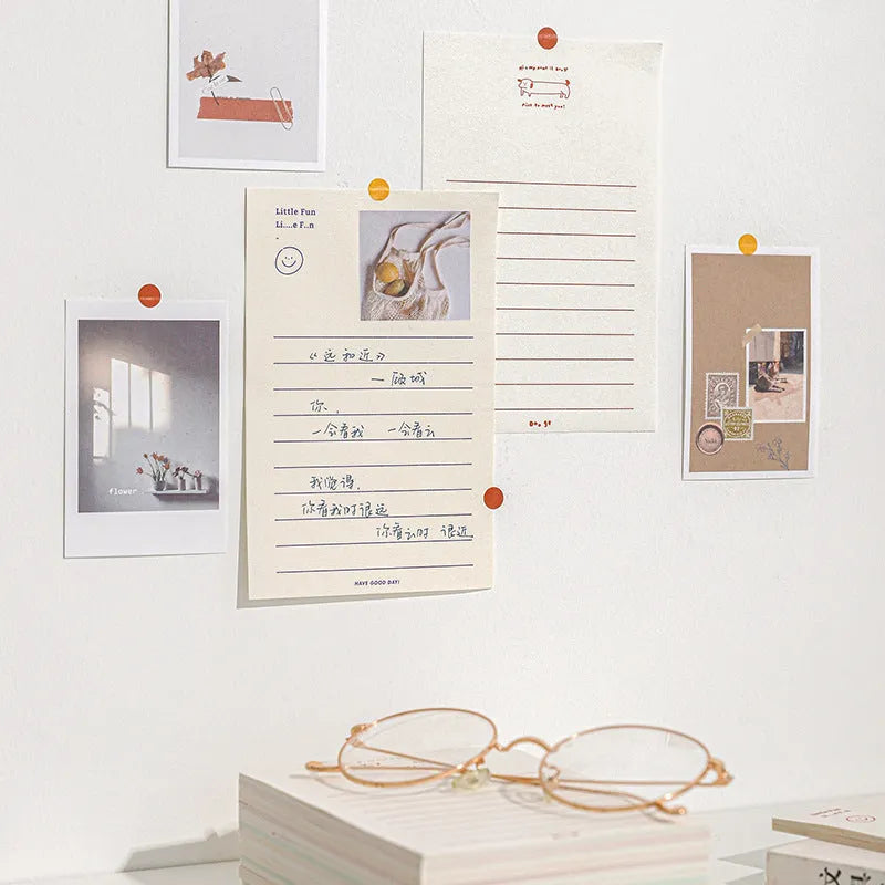 Memo pad compatible with Apple iPhone models, 30-page writing notebook with paper cover in rectangular shape for portable notes and plans, available in four colourful designs with blank or lined pages