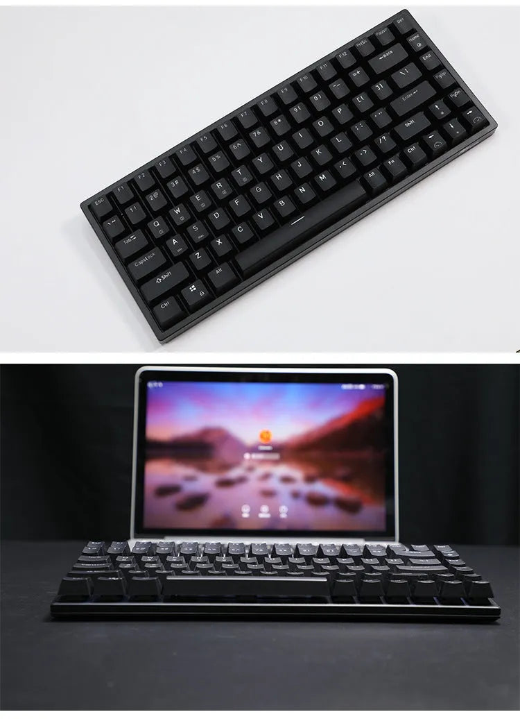 RK526 wireless mechanical keyboard and mouse set in blue, brown, or red colours