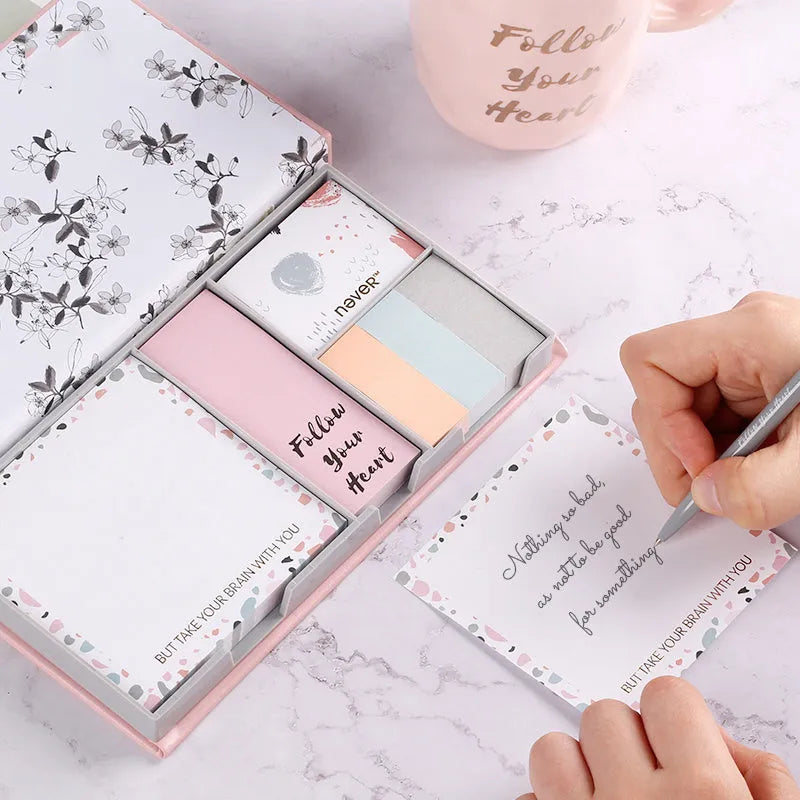 Purple mermaid series memo pads six sets showing leopard flower pink blue and mermaid decorative styles