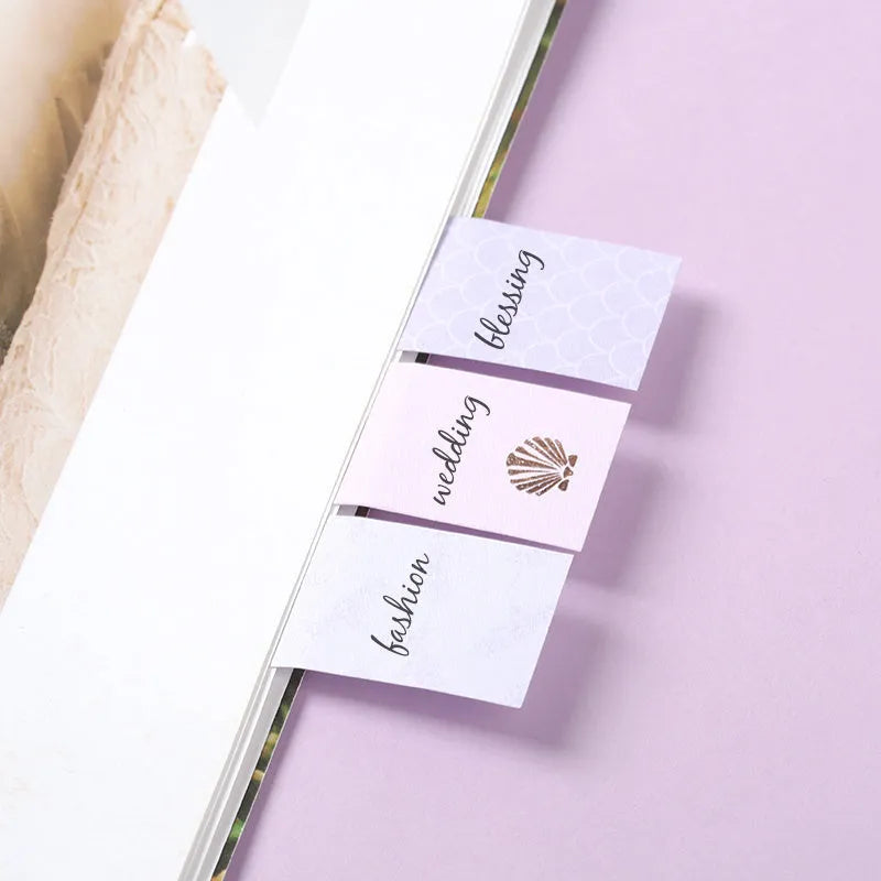 Purple mermaid series memo pads six sets showing leopard flower pink blue and mermaid decorative styles