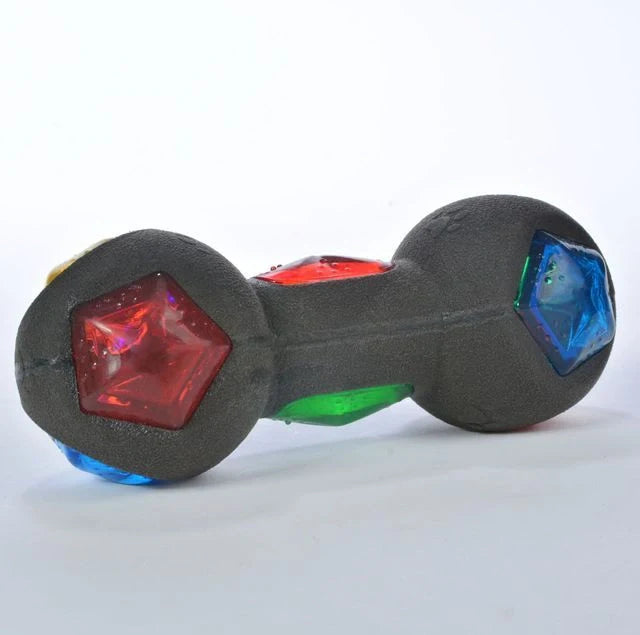 Durable luminous dog bite toy with sound features for engaging play