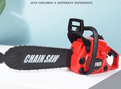 Kids electric chainsaw toy with real engine sounds and safe design
