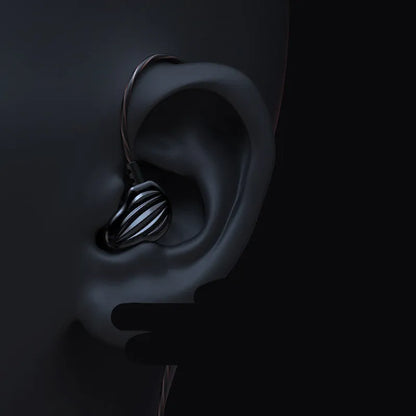 Back-wound in-ear sports headphones with 3.5mm plug in white, red, or black colours