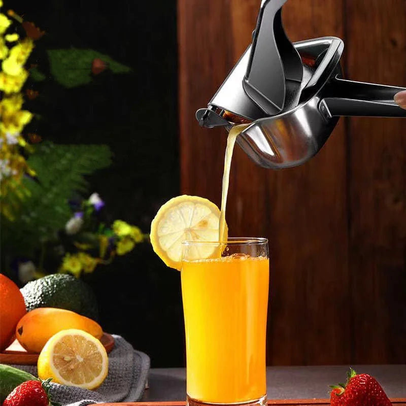 Premium stainless steel manual juicer for fresh homemade juice, durable and easy to use.