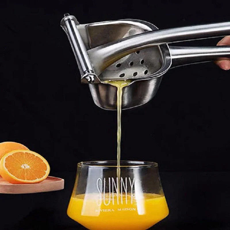 Premium stainless steel manual juicer for fresh homemade juice, durable and easy to use.