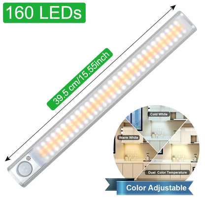 Aluminium alloy induction cabinet light with motion sensor and USB charging port
