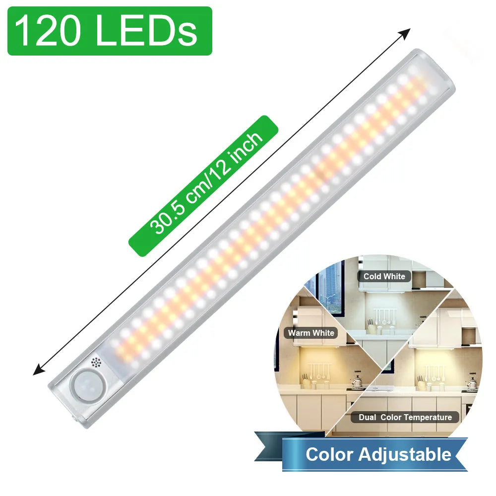 Aluminium alloy induction cabinet light with motion sensor and USB charging port