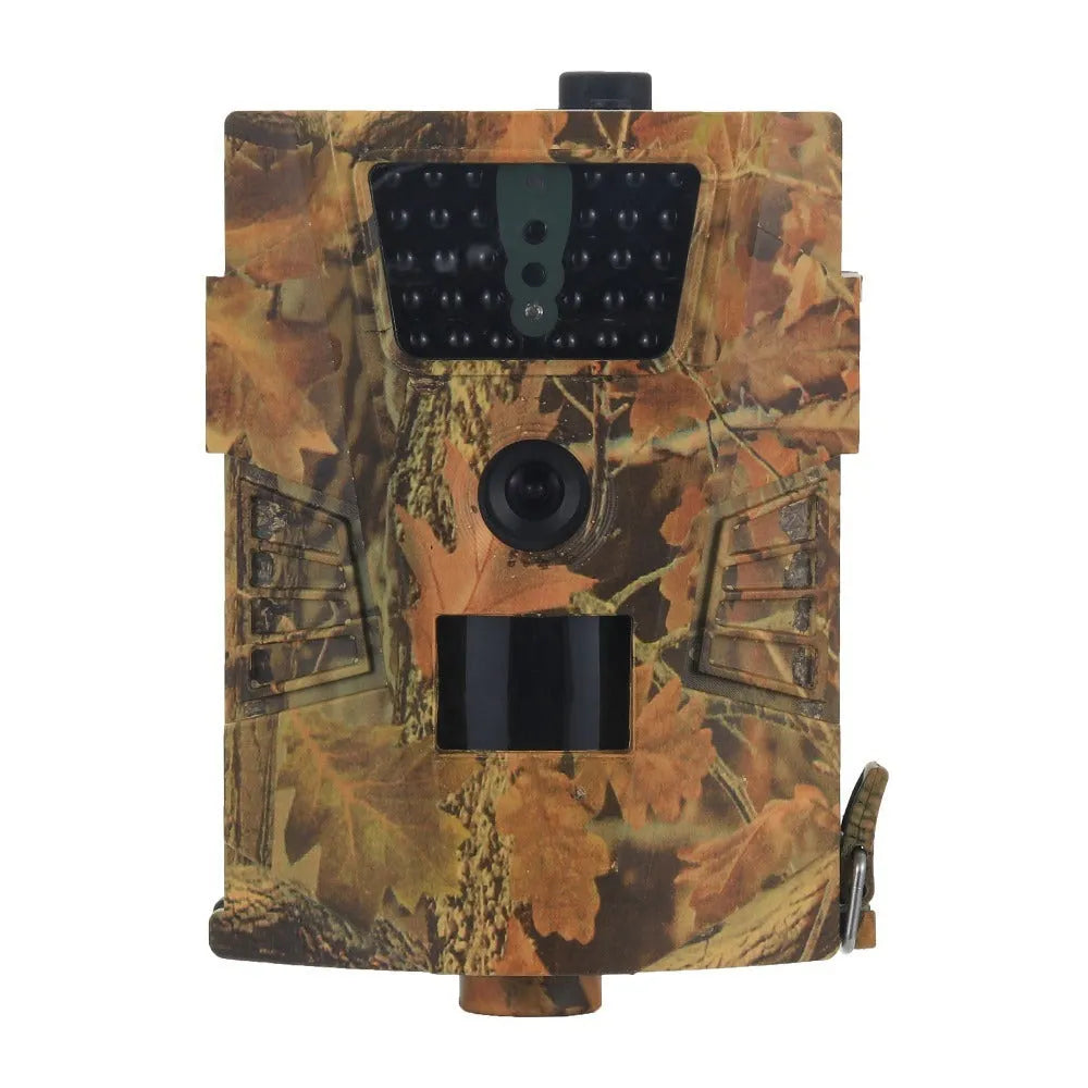 Outdoor orchard surveillance camera with infrared night vision LEDs and motion sensor