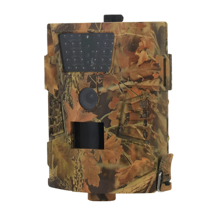 Outdoor orchard surveillance camera with infrared night vision LEDs and motion sensor