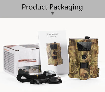 Outdoor orchard surveillance camera with infrared night vision LEDs and motion sensor