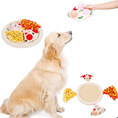 Dog Pizza Sniffing Mat in apricot colour for training and slow feeding