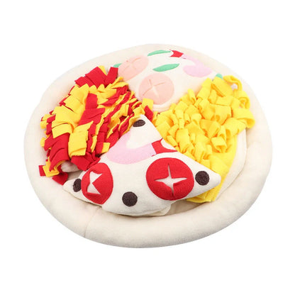 Dog Pizza Sniffing Mat in apricot colour for training and slow feeding