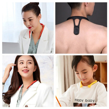 Smart Posture Corrector with Bluetooth connectivity and app support for real-time posture tracking.