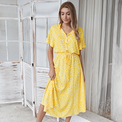 Women's Wave Point Short Sleeve Dress in various colors and sizes