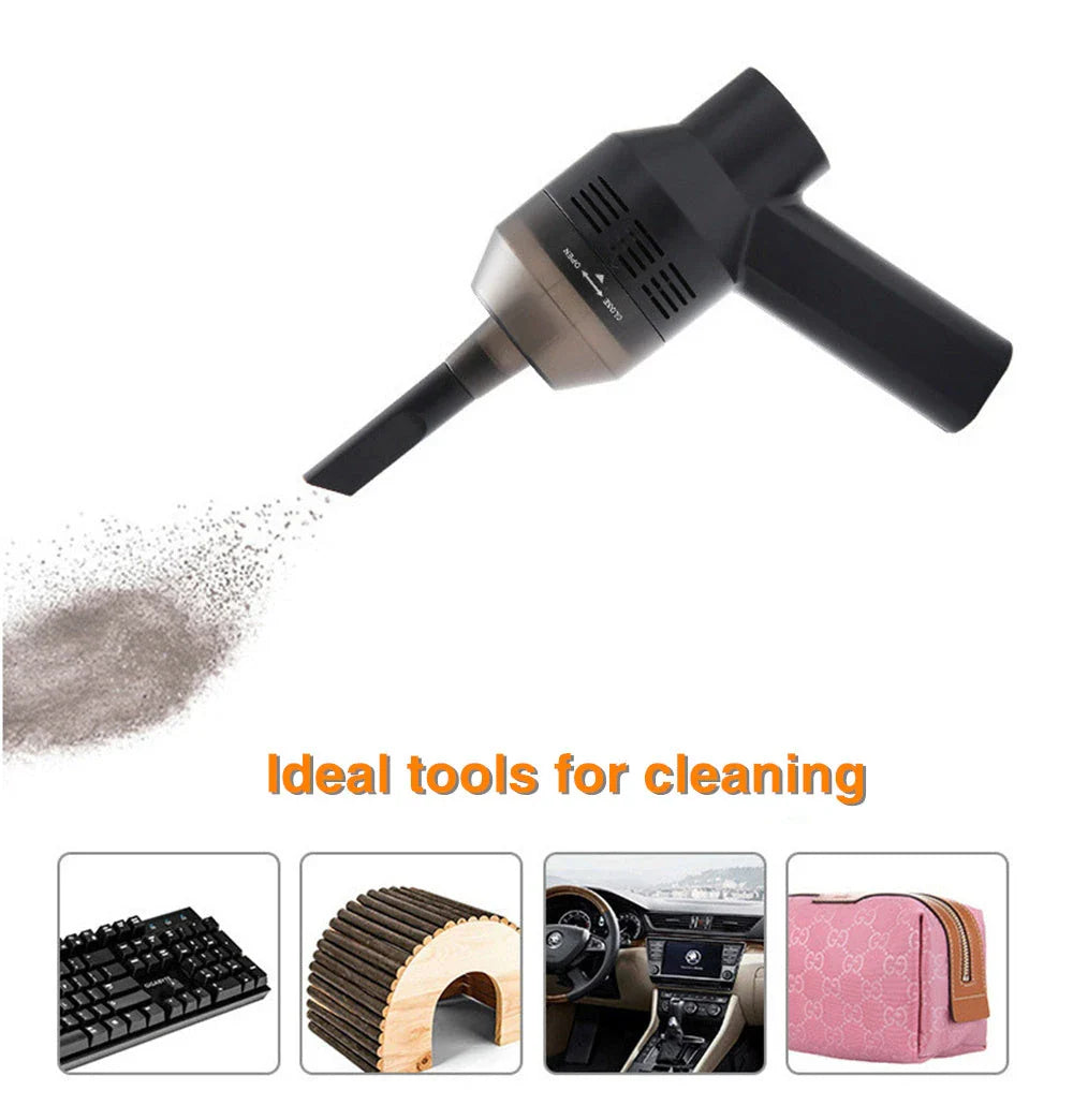 Cordless handheld mini vacuum cleaner with powerful suction for efficient dust and lint removal, compact and lightweight design, and convenient USB charging