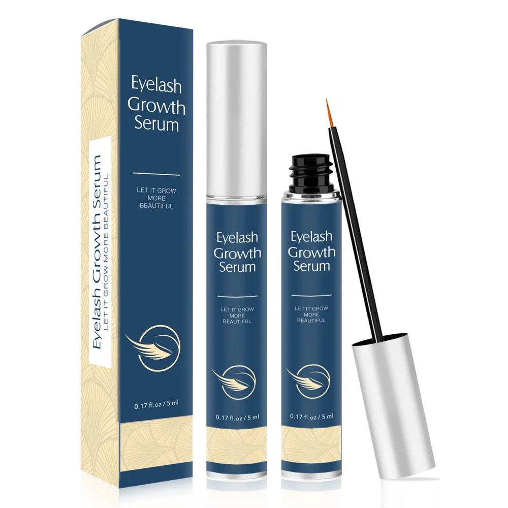 Thick Curly Eyebrows Nourishing Mascara with two 5ml tubes showing black and blue tint options