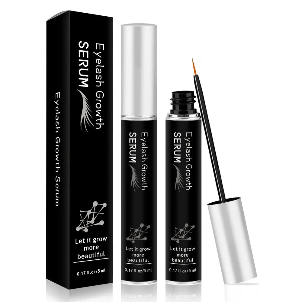 Thick Curly Eyebrows Nourishing Mascara with two 5ml tubes showing black and blue tint options