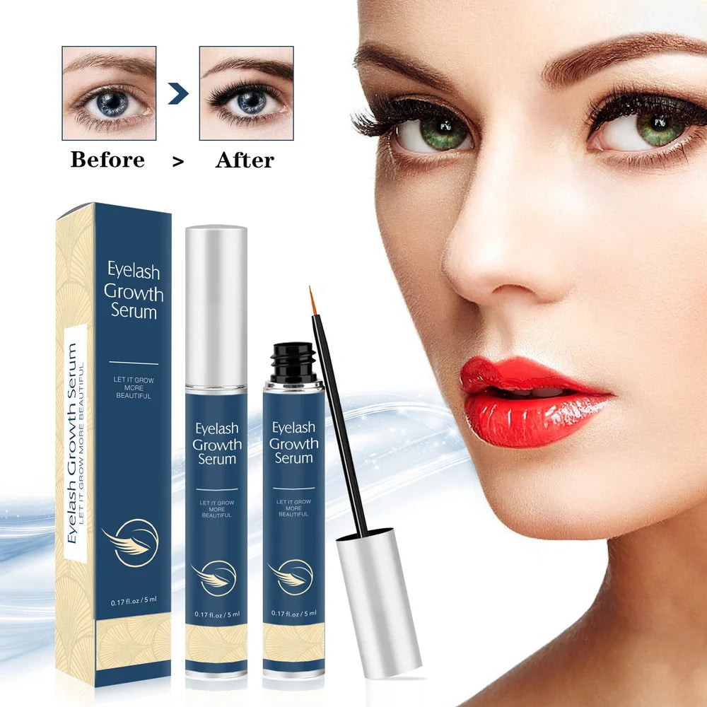 Thick Curly Eyebrows Nourishing Mascara with two 5ml tubes showing black and blue tint options