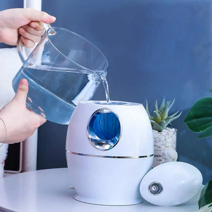 White round USB aromatherapy spray humidifier with 800ml tank and 36dB noise level