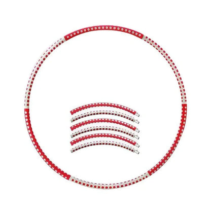 Adjustable stainless steel fitness hoop for weight loss and body toning workouts