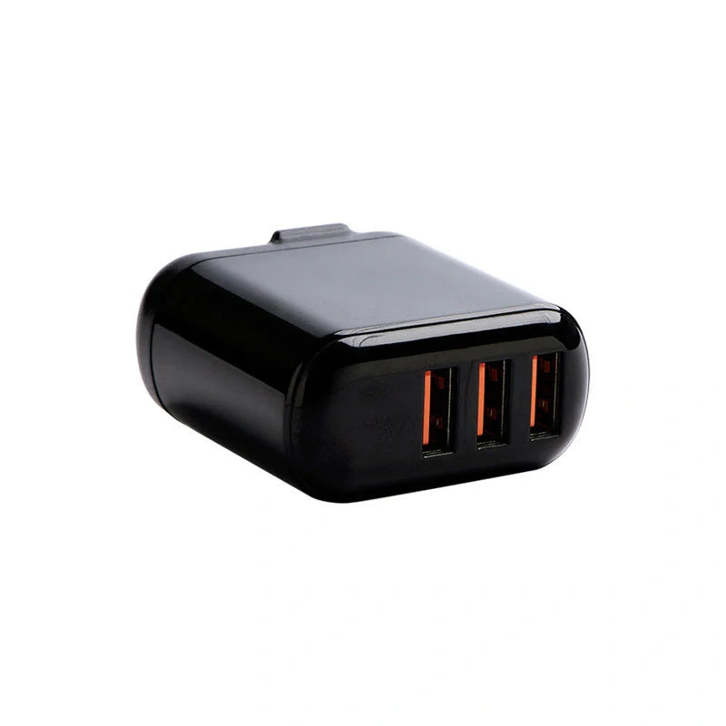 3-port USB charger with LED display for fast charging at 3.4A