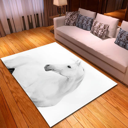 Rectangular cartoon animal pattern polyester rug measuring 100x150cm for home decoration