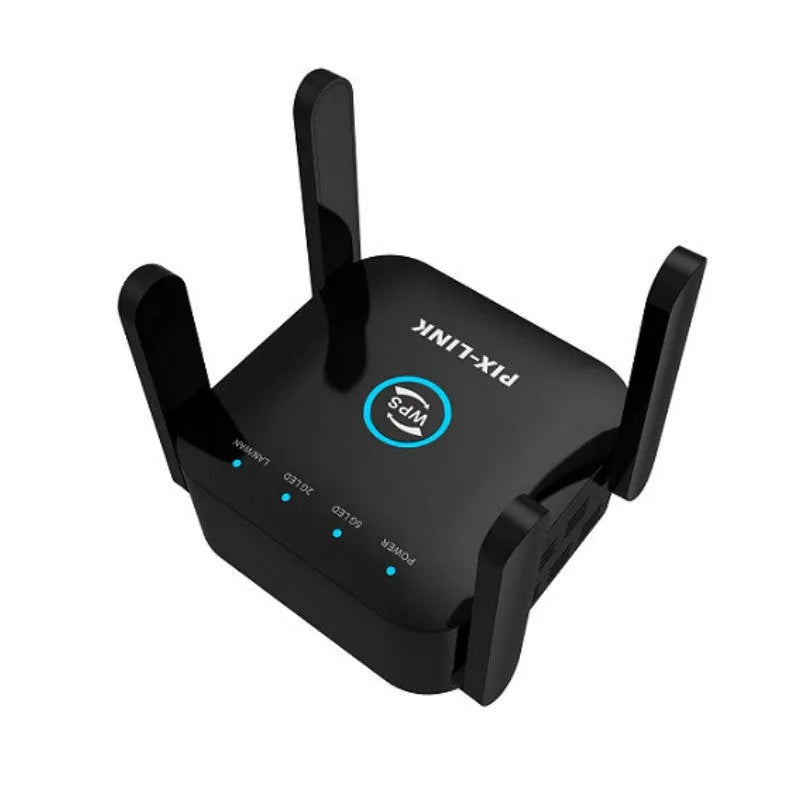 PIXLINK AC24 dual frequency wireless router in black or white with international power plugs